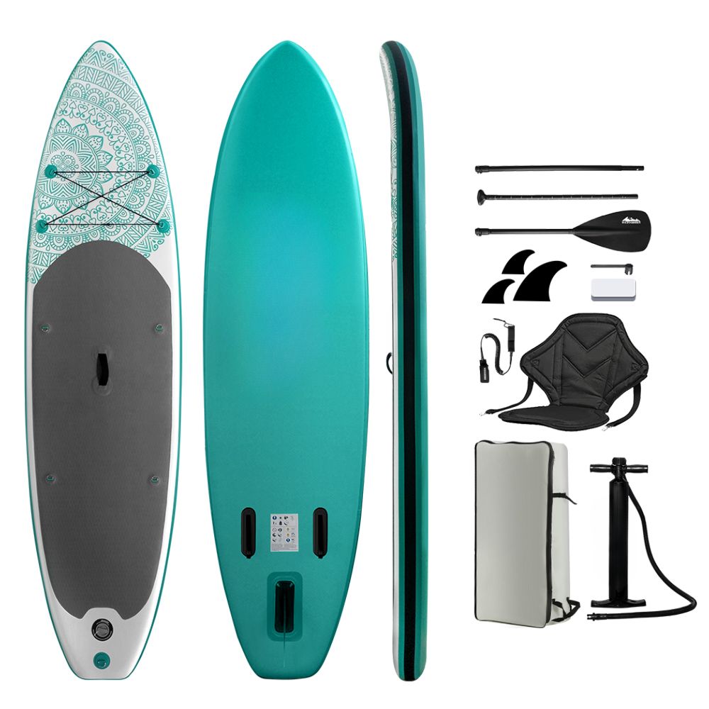 Stand Up Paddle Board Inflatable Kayak Surfboard Blue White - 10FT