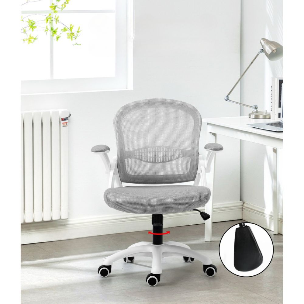 Office Chair Mesh Computer Desk Chairs Mid Back Work Home Study Grey