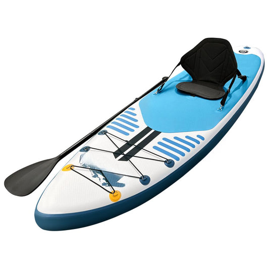 Stand Up Paddle Board Inflatable Kayak Surfboard Green White - 10FT