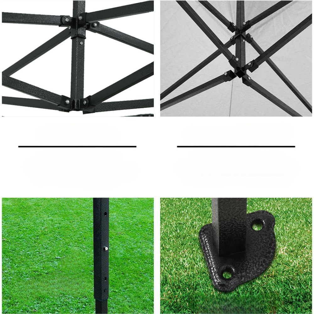 Gazebo Pop Up Marquee Folding Tent Metal Navy - 3x3m