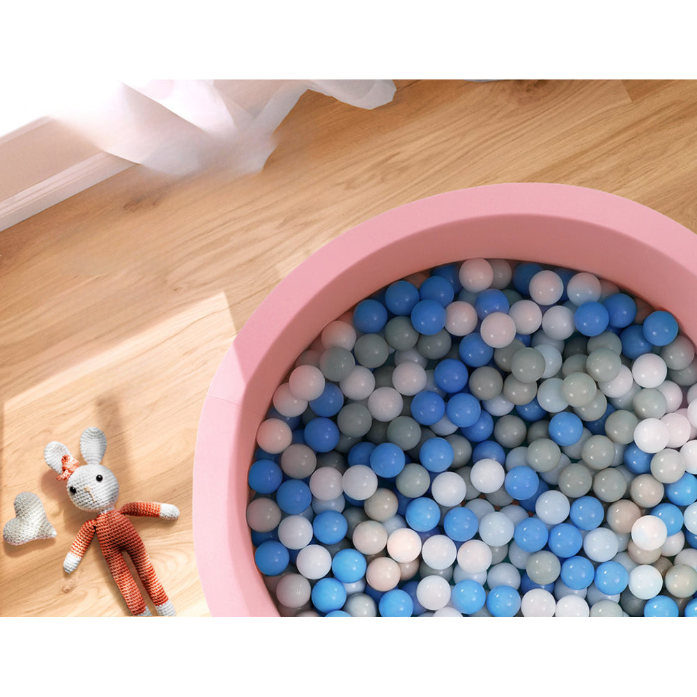 Kids Ocean Foam Ball Pit with Toy Balls Play Pool 90x30cm - Pink