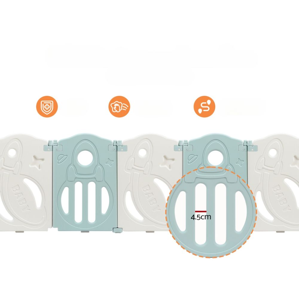 Baby Playpen Foldable Toddler Fence Safety Play Barrier - 16 Panels