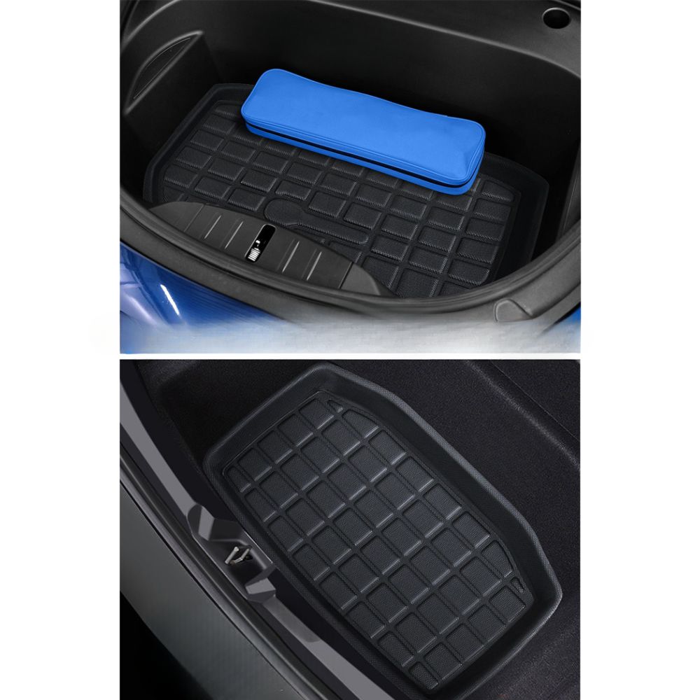 Car Rubber Floor Trunk Toolbox Cargo Mat - For Tesla Model 3