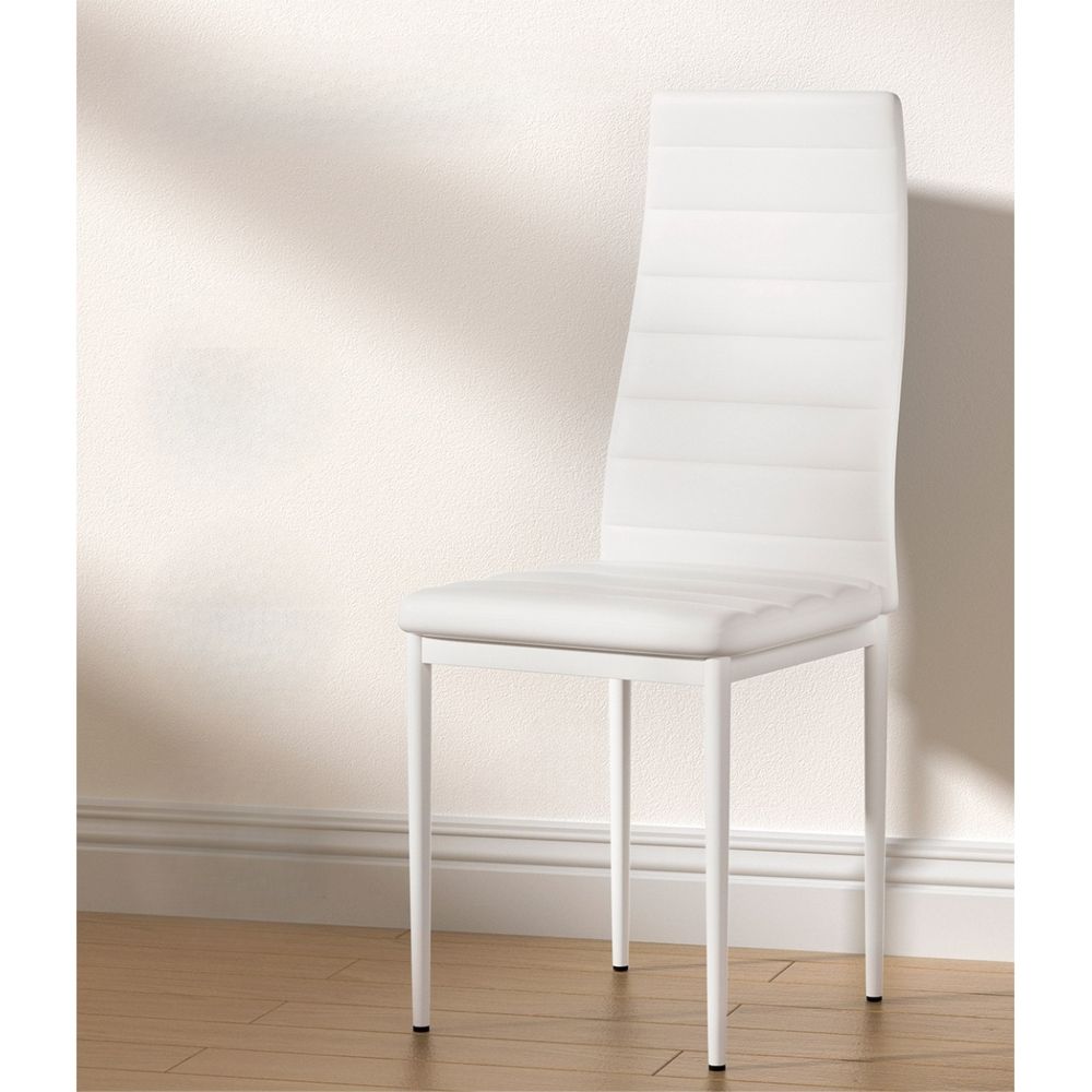 Dining Chairs and Table Dining Set 6 Chair Set Of 7 Wooden Top White