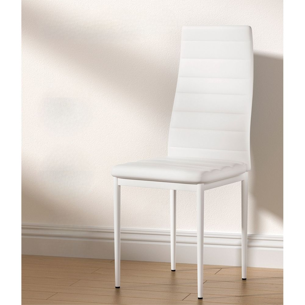 Dining Chairs and Table Dining Set 4 Chair Set Of 5 Wooden Top White