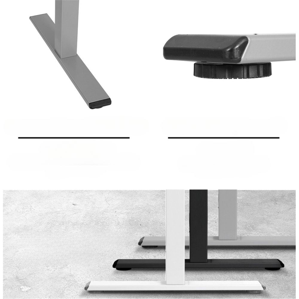 Standing Desk Sit Stand Motorised Height Adjustable Frame Only Grey
