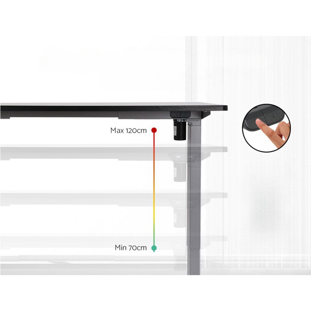 Standing Desk Sit Stand Motorised Height Adjustable Frame Only Grey