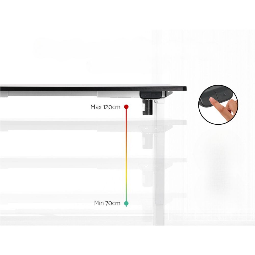 Standing Desk Sit Stand Motorised Height Adjustable Frame Only White