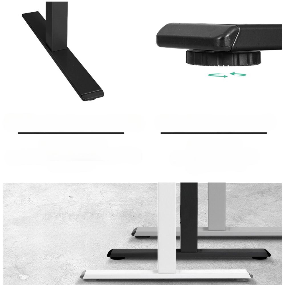 Standing Desk Sit Stand Motorised Height Adjustable Frame Only Black