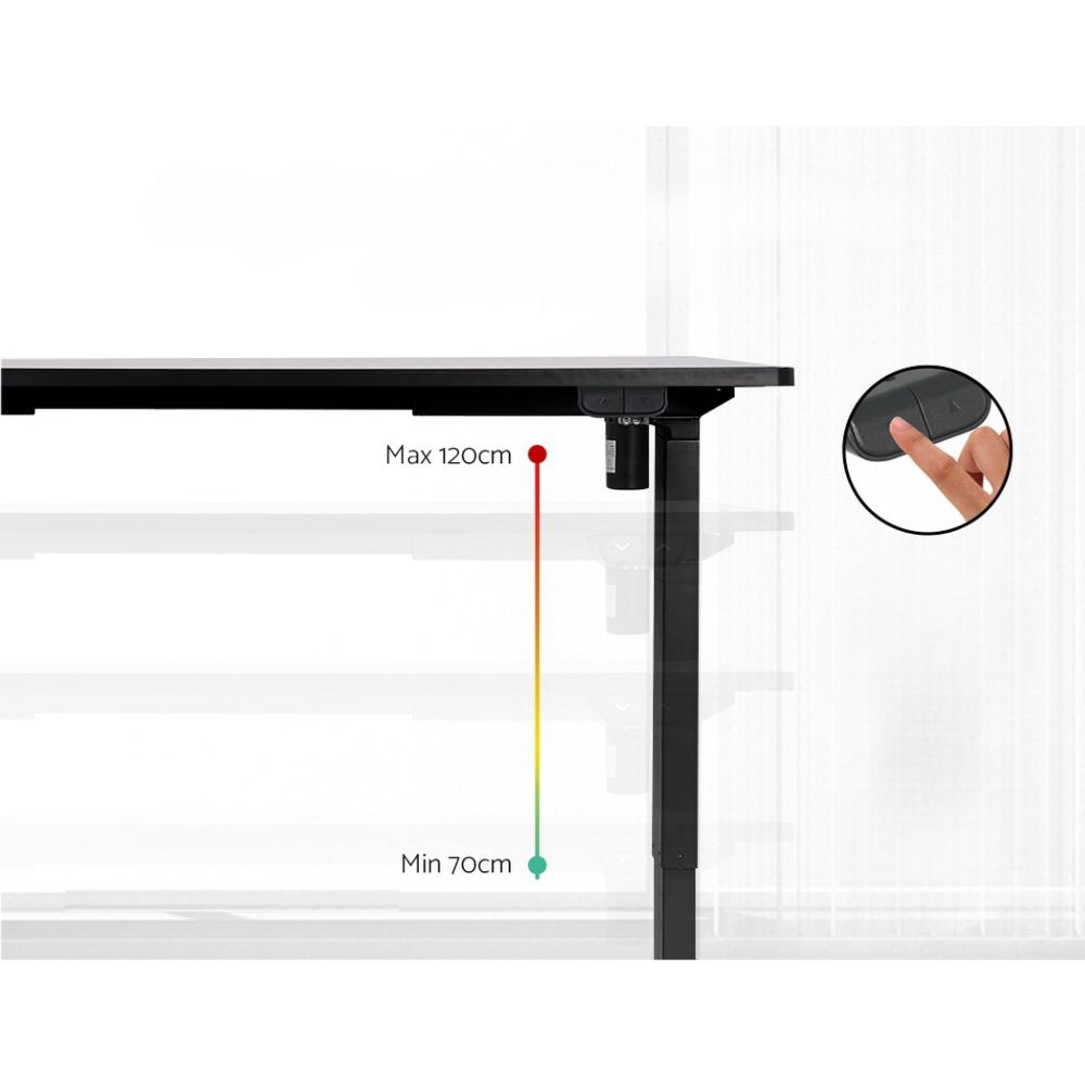 Standing Desk Sit Stand Motorised Height Adjustable Frame Only Black