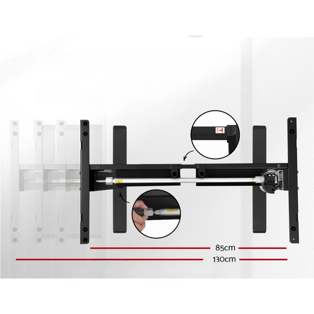 Standing Desk Sit Stand Motorised Height Adjustable Frame Only Black