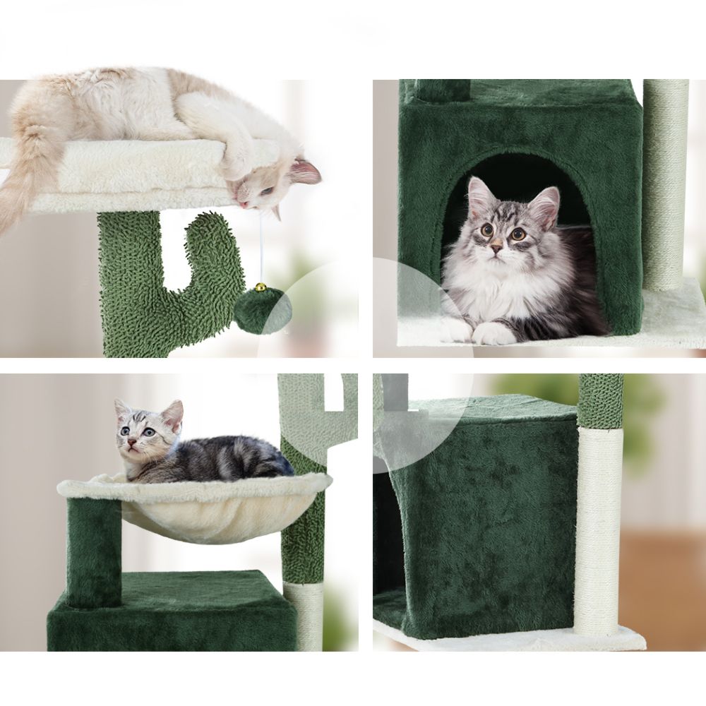 Cat Tree Tower Scratching Post Wood House Play Bed - 78cm