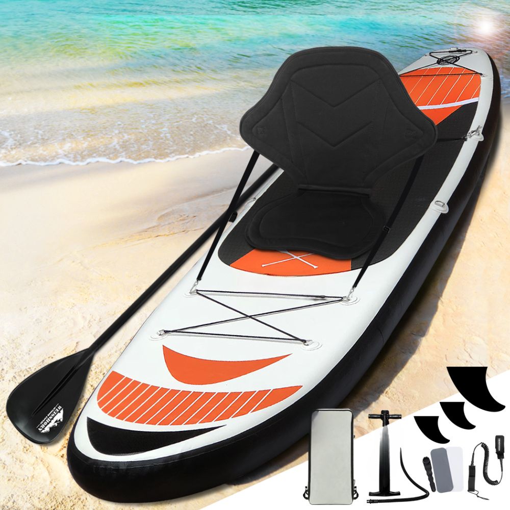 Stand Up Paddle Board Inflatable Surfboard Kayak Red Black White - 11ft