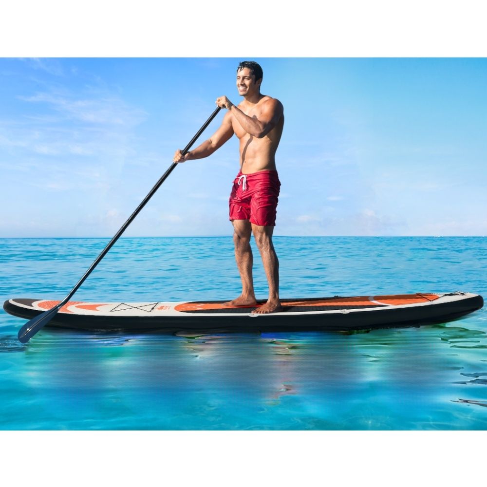 Stand Up Paddle Board Inflatable Surfboard Kayak Red Black White - 11ft