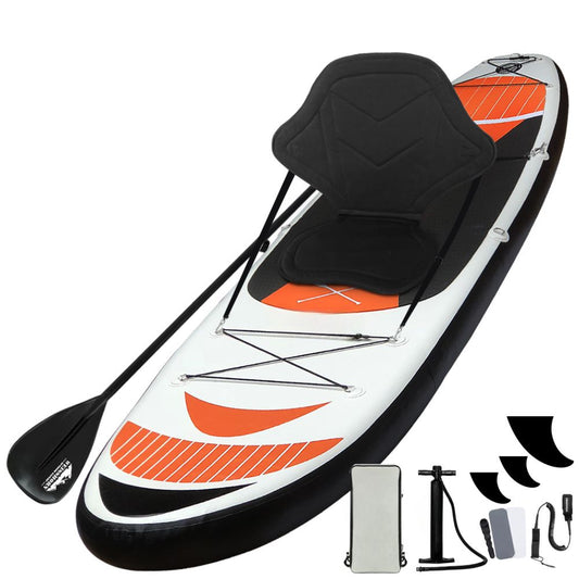 Stand Up Paddle Board Inflatable Surfboard Kayak Red Black White - 11ft