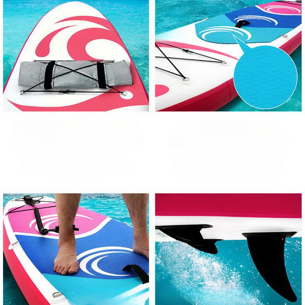 Stand Up Paddle Board Inflatable Surfboard Kayak Pink Blue White - 11ft