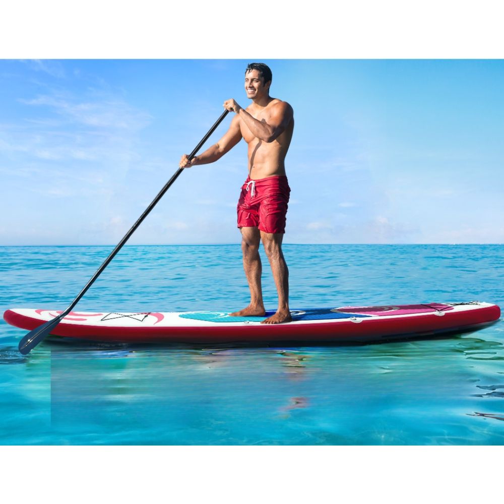 Stand Up Paddle Board Inflatable Surfboard Kayak Pink Blue White - 11ft