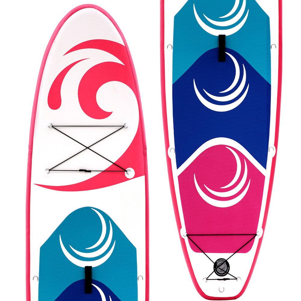 Stand Up Paddle Board Inflatable Surfboard Kayak Pink Blue White - 11ft