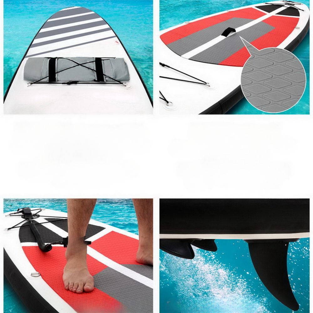 Stand Up Paddle Board Inflatable Surfboard Kayak Black White Red - 11ft