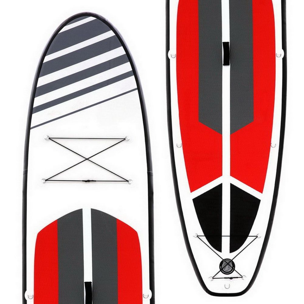 Stand Up Paddle Board Inflatable Surfboard Kayak Black White Red - 11ft