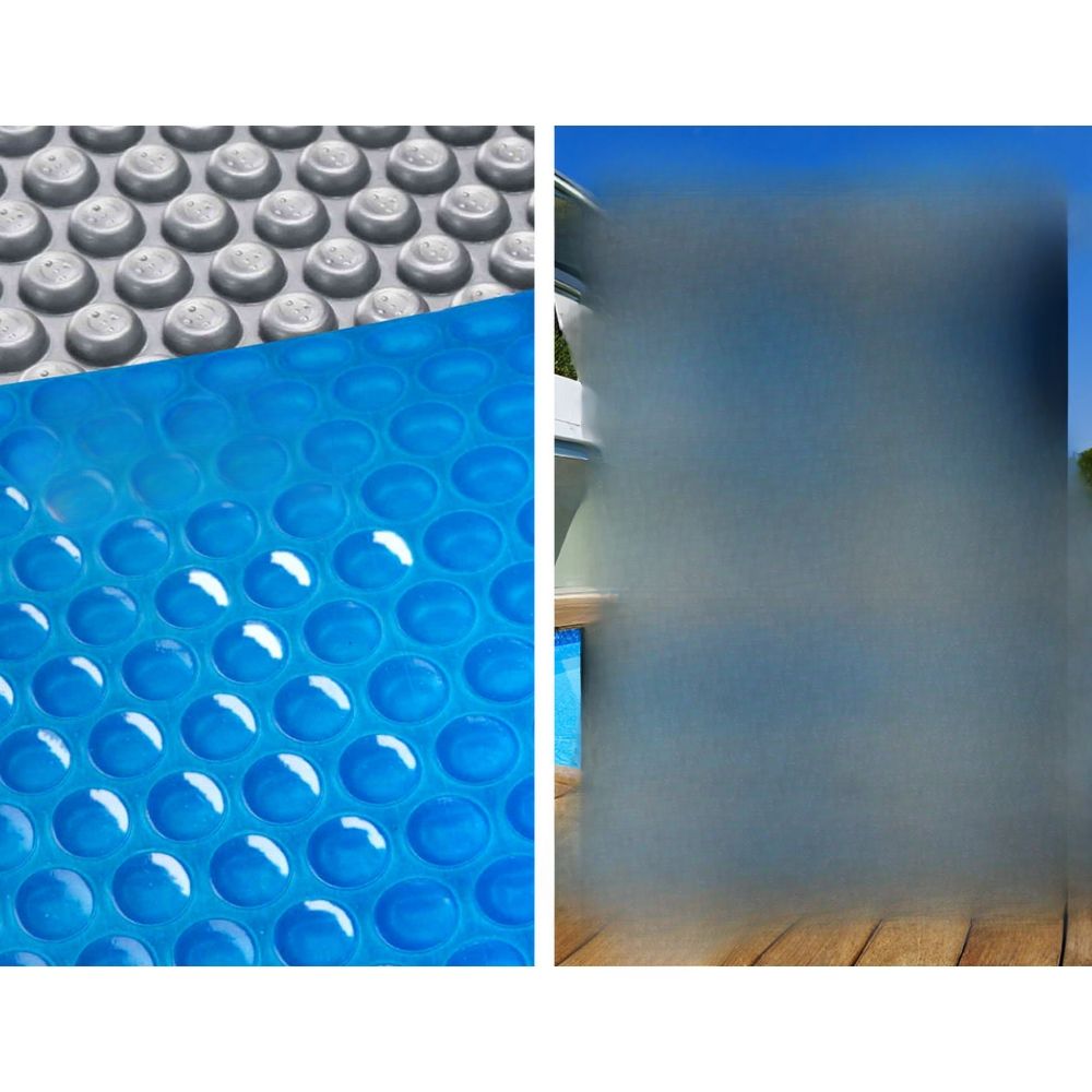 Swimming Pool Cover Roller Wheel Solar Blanket 500 Microns 10X4M