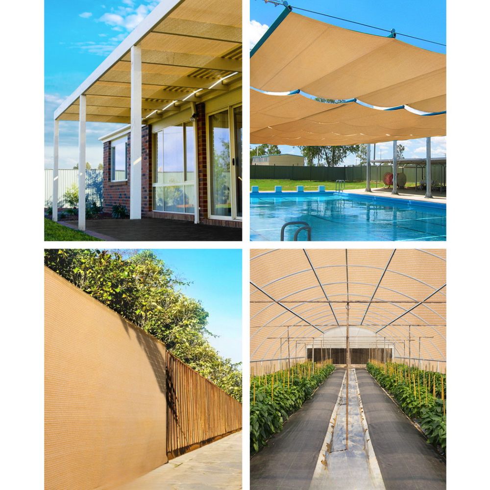 Shade Cloth Shadecloth Sail Sun Roll Mesh Outdoor UV - Black
