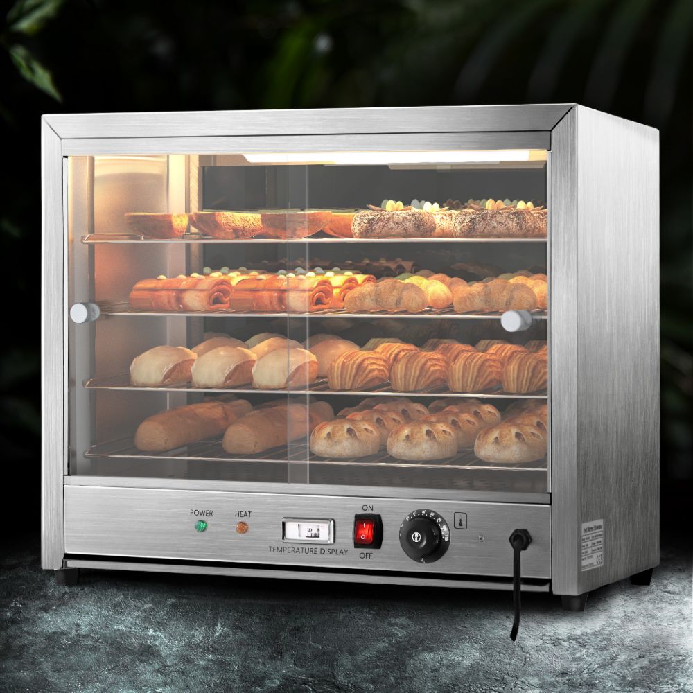 Commercial Food Warmer Electric Pie Hot Display Showcase Cabinet 4 Tier