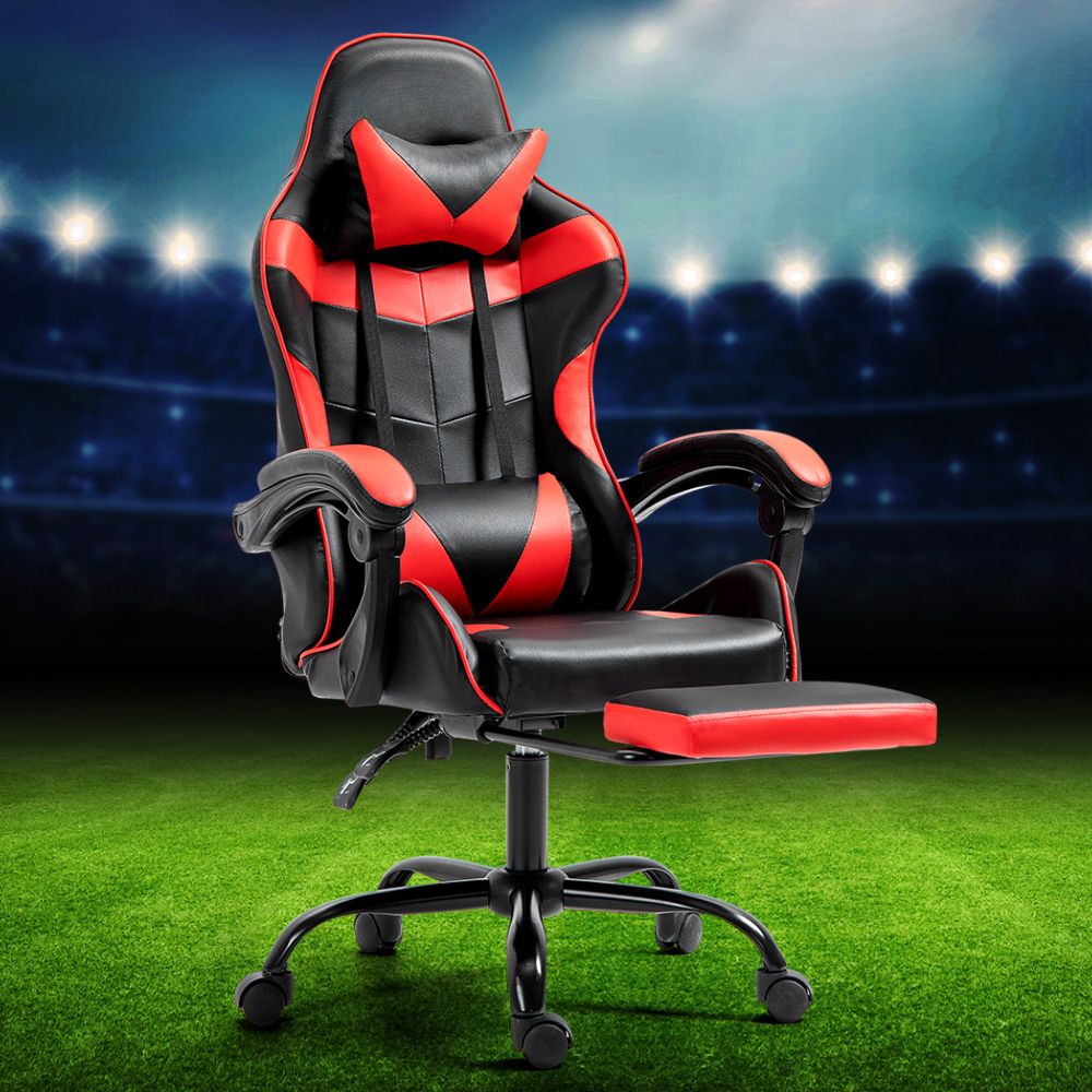 Office Chair Gaming Computer Executive Chairs Racing Seat Recliner Red
