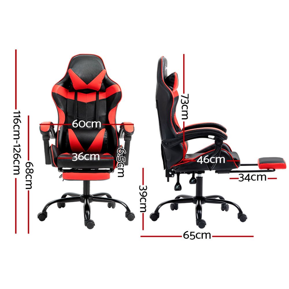 Office Chair Gaming Computer Executive Chairs Racing Seat Recliner Red