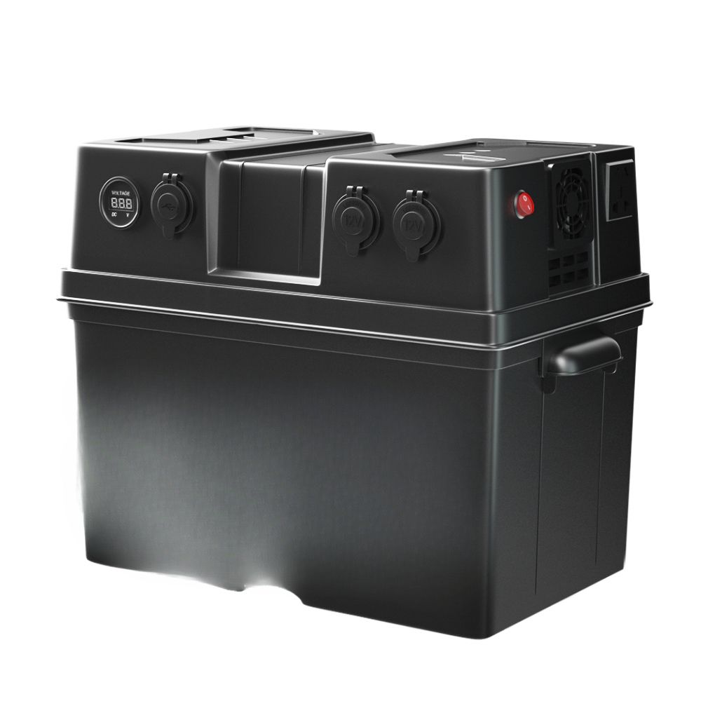 Battery Box Inverter Cycle Portable Caravan Camping USB - 500W