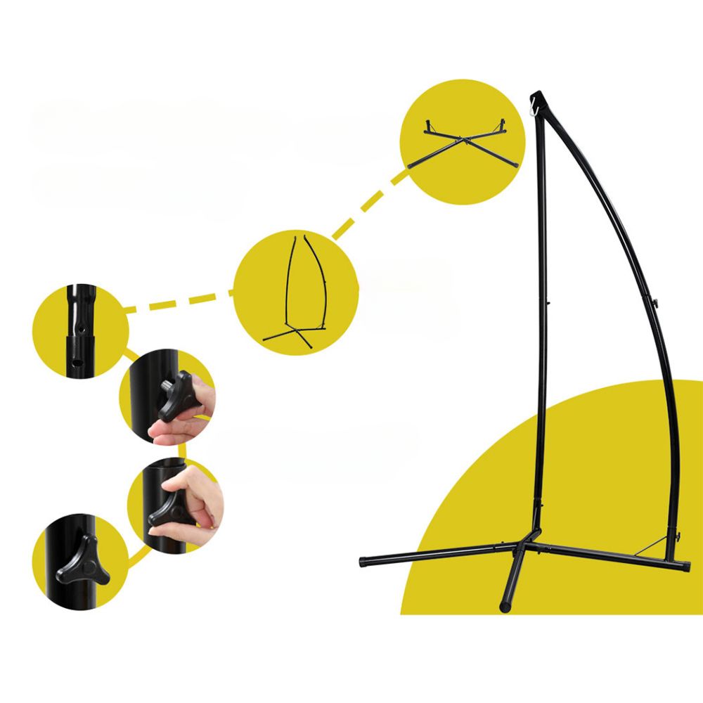Outdoor Nest Spider Web Swing Hammock Chair Steel Stand - 100cm