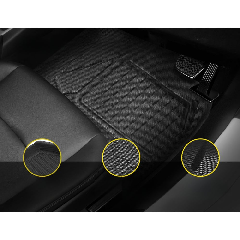 Car Rubber Front Rear Floor Mats 2019 to 2022 Model - For Toyota RAV4