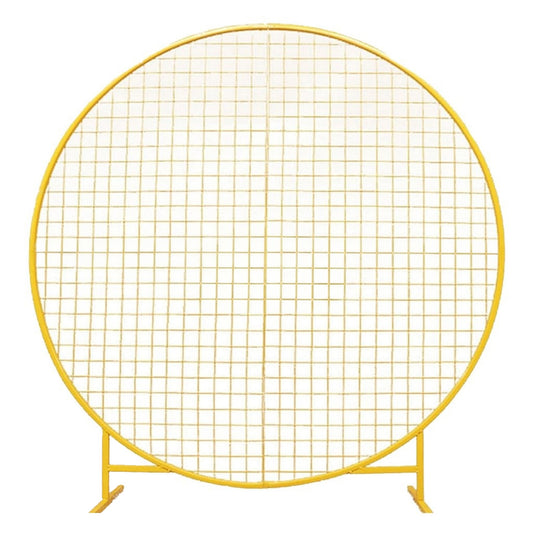 Gold Round Hoop Wedding Party Flower Display Stand Arch