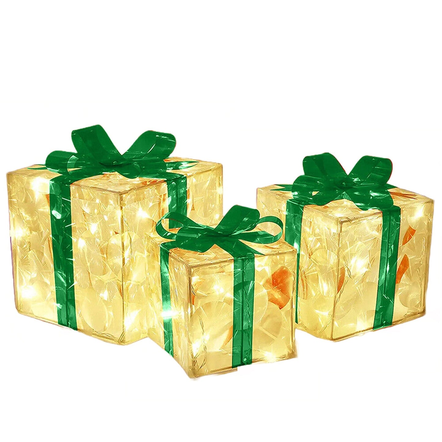 Christmas Decoration Gift Boxes with LED Light-Up Home Decor