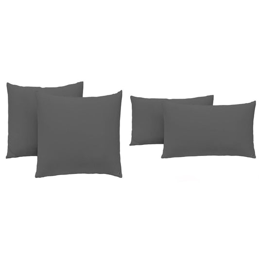 Gray 2 Pack Standard European Queen King Pillow Cases