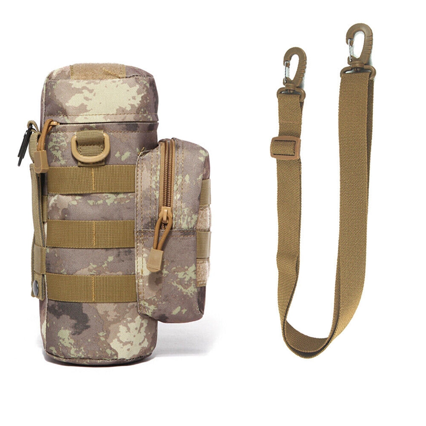 Adjustable Water Bottle Carrier Pouch Tactical Molle Kettle Bag