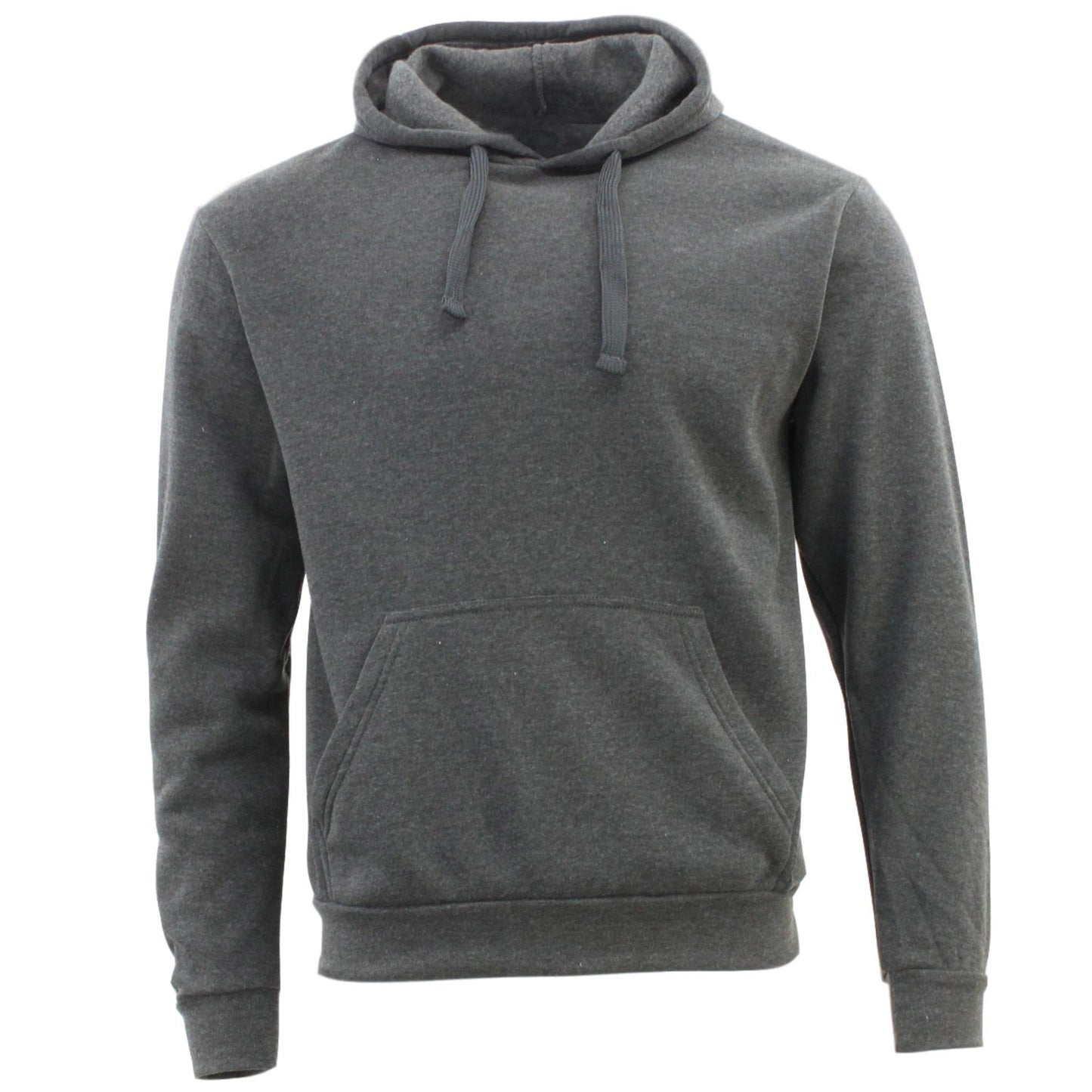 Dark Grey Unisex Adult Basic Plain Hoodie Men Pullover Sweater