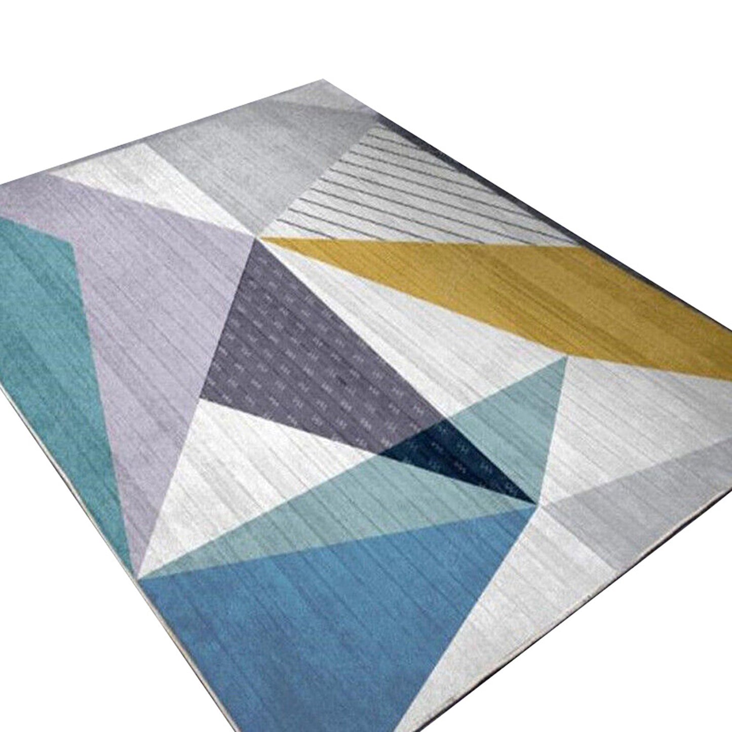 Fashion Geometry Design Large Soft Shaggy Easy Clean Area Rug