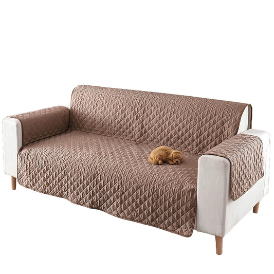 Latte Quilted Couch Covers Lounge Slipcover Seater Pet Sofa Protector Cover