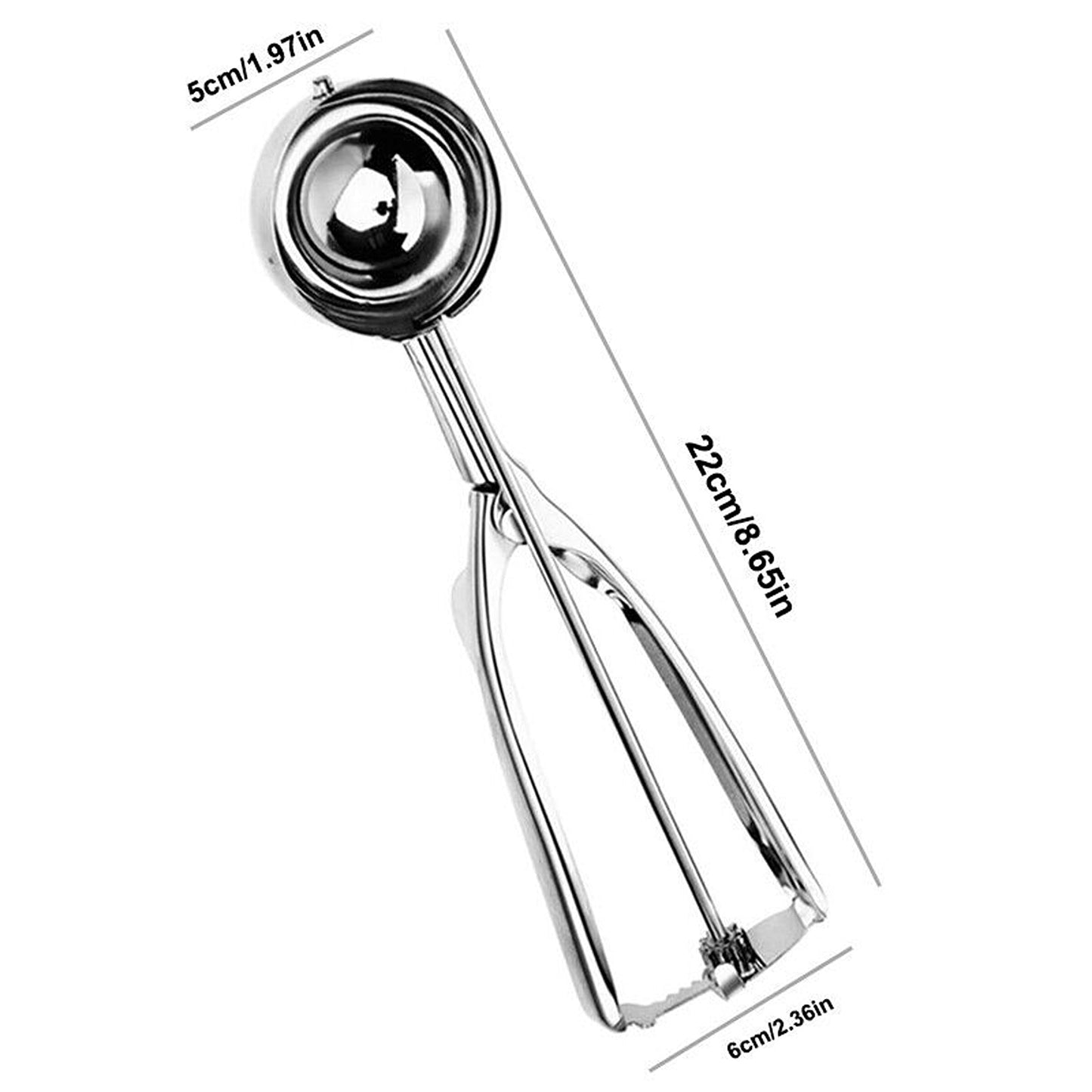 Ice Cream Scoop Set Stainless Steel Spoon Baller 3 Sizes