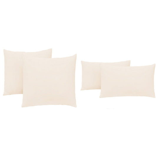 Cream 2 Pack Standard European Queen King Pillow Cases