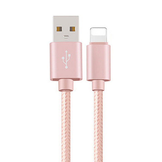 Rose Fast Charging Nylon Micro USB Cable for iOS iPhone