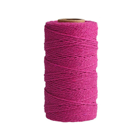 Rose Red Craft Macrame Twisted Cotton Artisan Rope Weaving Wire