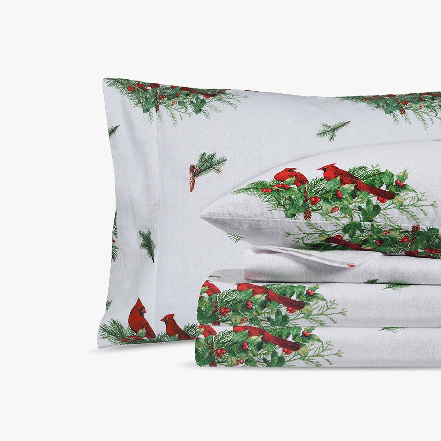 Cardinal Cotton Flannelette Sheets Set with Standard Pillow Case Single Double Queen King
