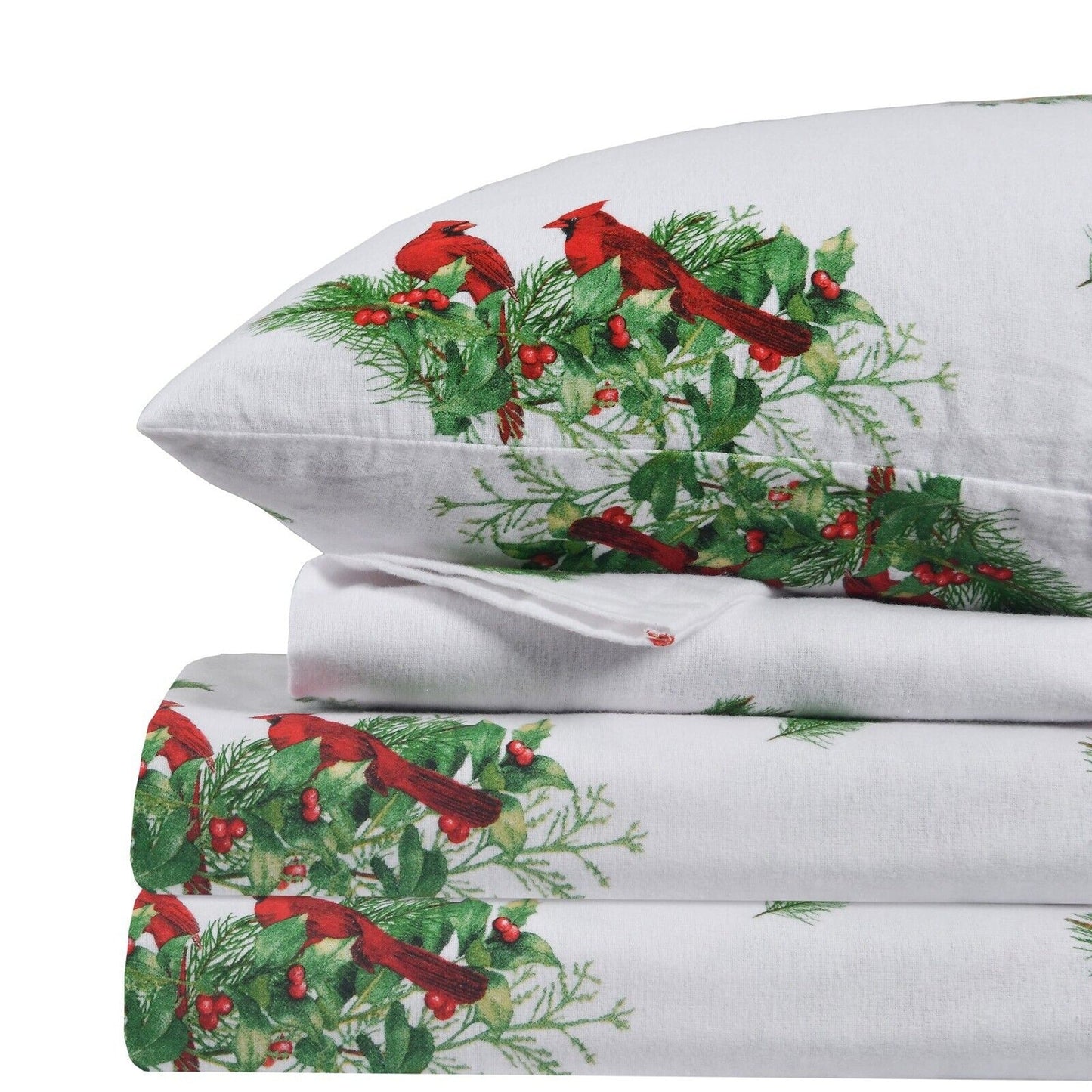 Cardinal Cotton Flannelette Sheets Set with Standard Pillow Case Single Double Queen King