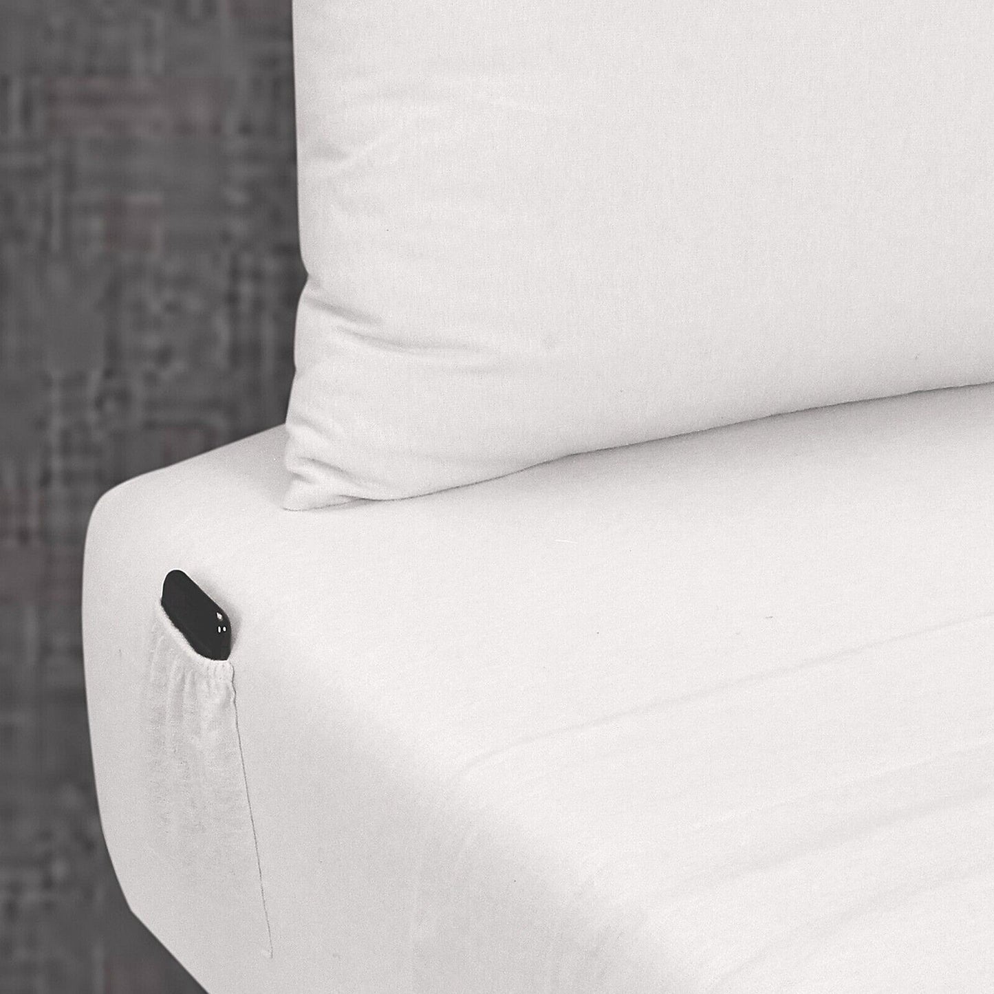 White Cotton Flannelette Sheets Set with Standard Pillow Case Single Double Queen King