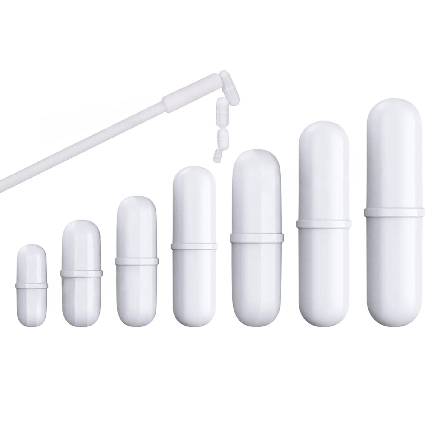 7pcs Magnetic Stirrer Mixer Bar Set with PTFE Cover for Stirred Solution