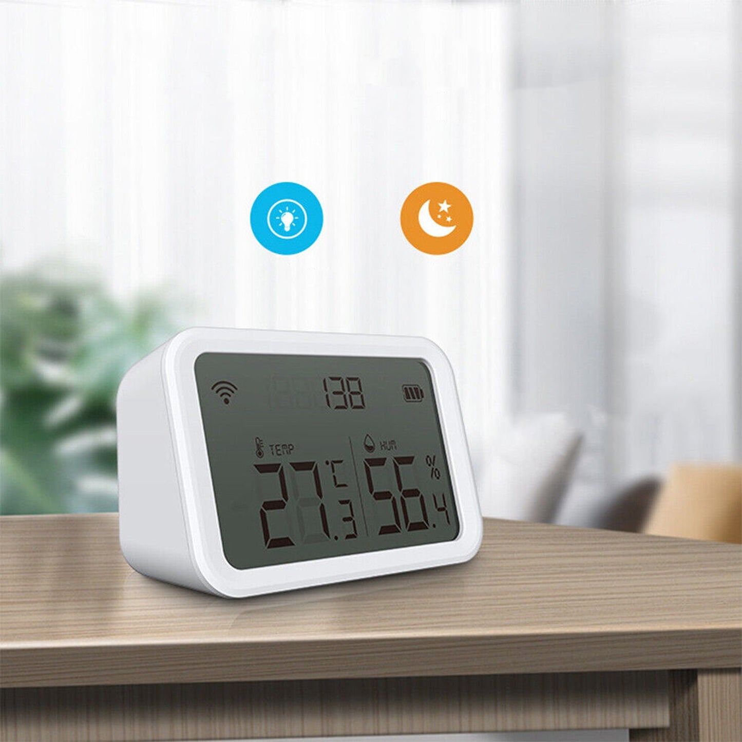 Temperature Humidity Sensor Hub Smart LCD Thermometer Gateway