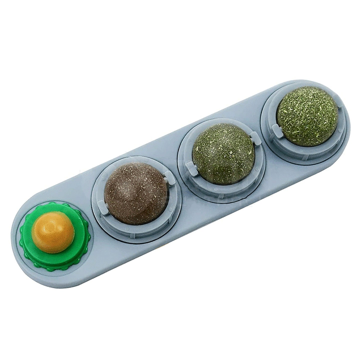 Wall Mount Catnip Ball Toy for Cats - Digestion Helping Solid Nutrition