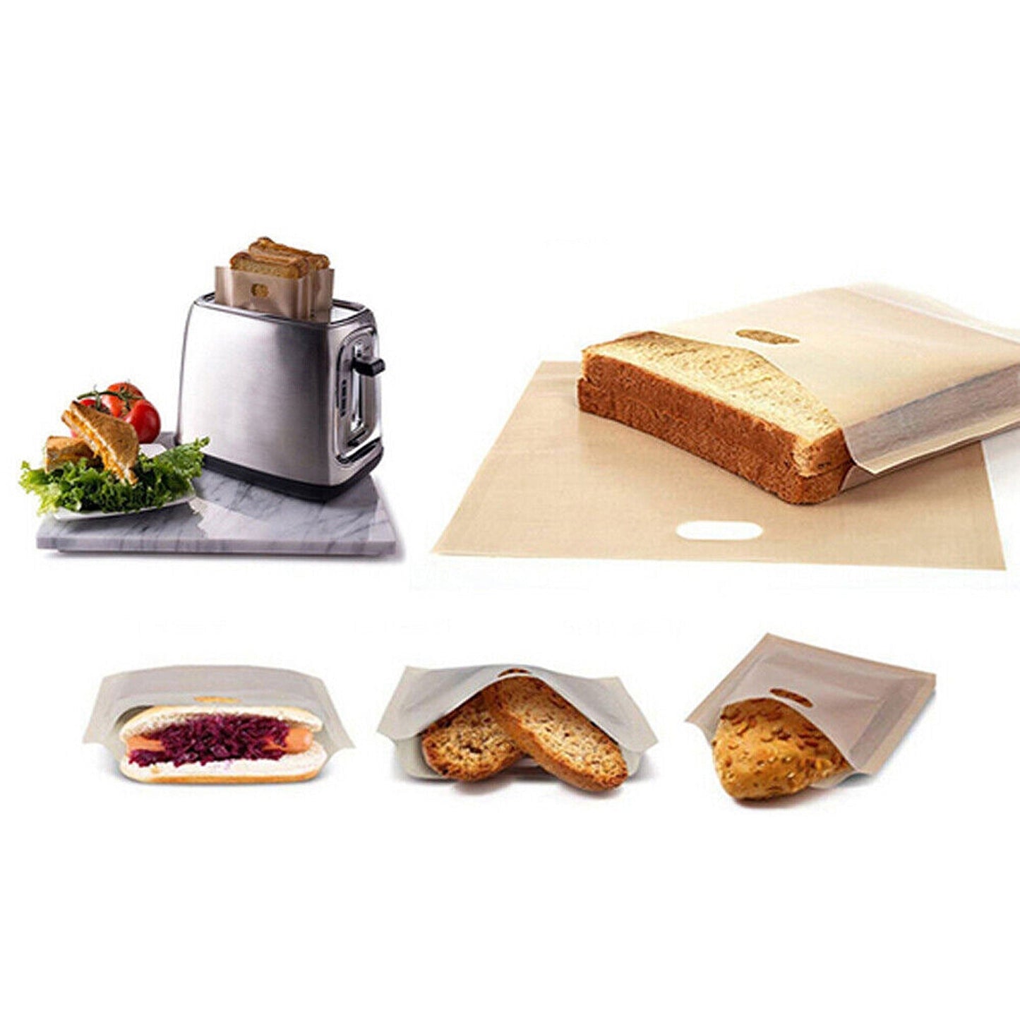 Durable Sandwich Toast Bag with Toastie Baking Pouch